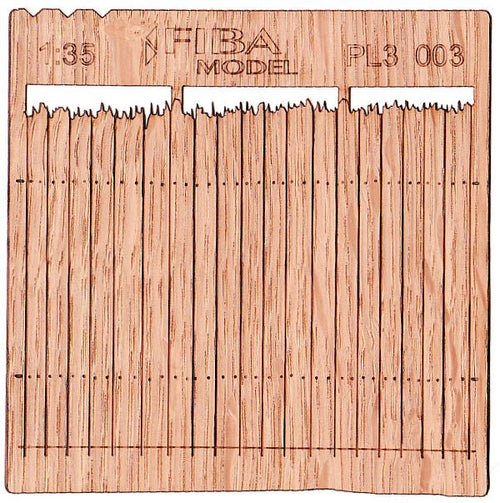 Model Scene - PL3-003 - Tall Rough Cut Wooden Fence II