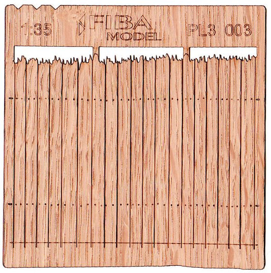 Model Scene - PL3-003 - Tall Rough Cut Wooden Fence II