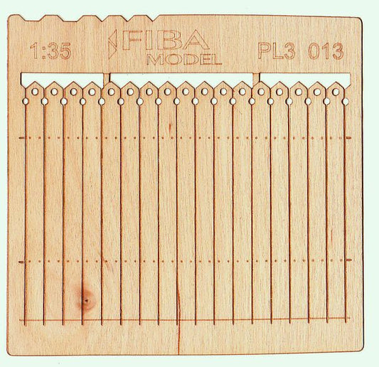 Model Scene - PL3-013 - Tall Decorative Wooden Fence III