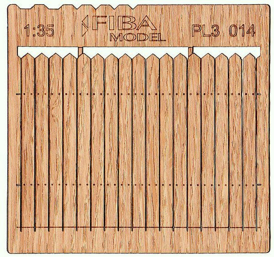 Model Scene - PL3-014 - Tall Wooden Stockade Fence III