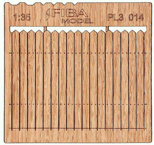 Model Scene - PL3-014 - Tall Wooden Stockade Fence III