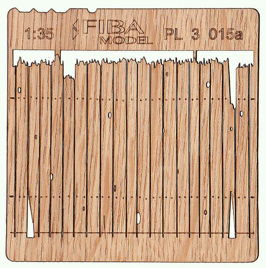 Model Scene - PL3-015 - Tall Damaged Wooden Fence II