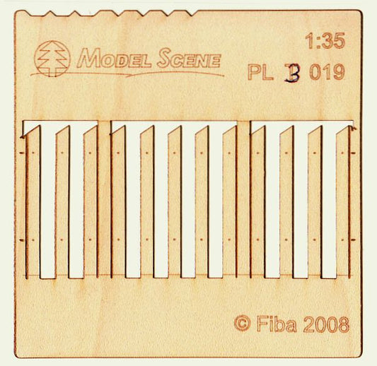 Model Scene - PL3-019 - Tall Gapped Wide Fence Boards