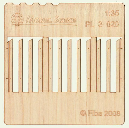 Model Scene - PL3-020 - Tall Gapped Fence Boards