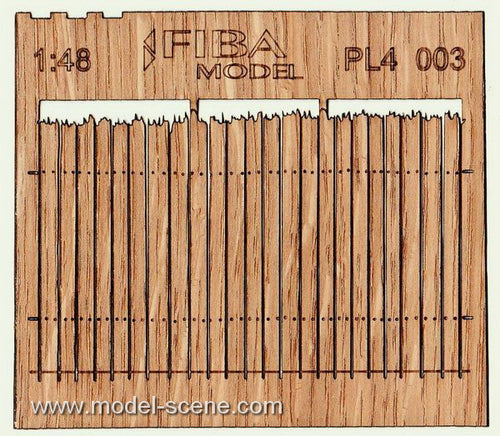 Model Scene - PL4-003 - Medium Rough Cut Wooden Fence II
