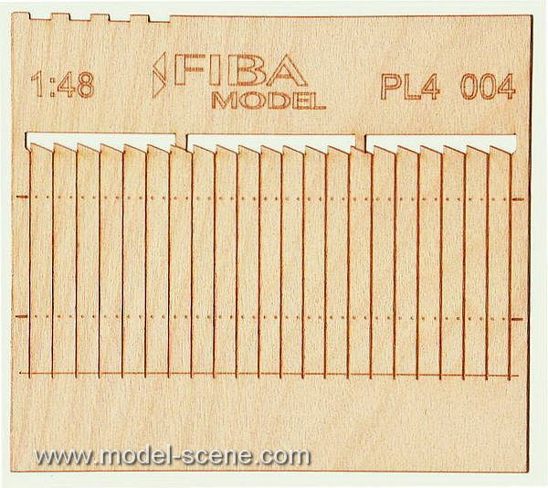 Model Scene - PL4-004 - Medium Saw Tooth Wooden Fence