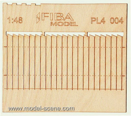 Model Scene - PL4-004 - Medium Saw Tooth Wooden Fence
