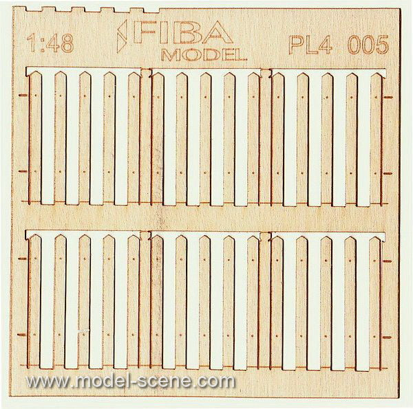 Model Scene - PL4-005 - Medium Gapped Wooden Picket Fence