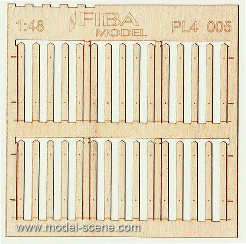 Model Scene - PL4-005 - Medium Gapped Wooden Picket Fence