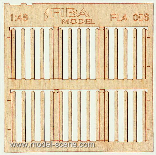 Model Scene - PL4-006 - Medium Gapped Narrow Wooden Picket Fence