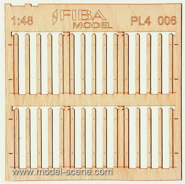 Model Scene - PL4-006 - Medium Gapped Narrow Wooden Picket Fence