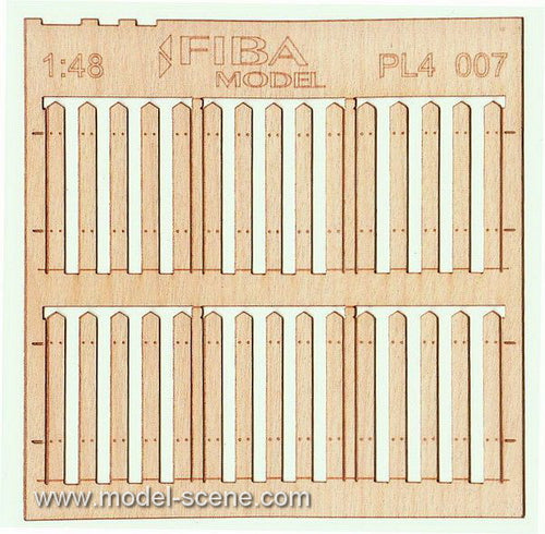 Model Scene - PL4-007 - Medium Gapped Narrow Wooden Stockade Fence