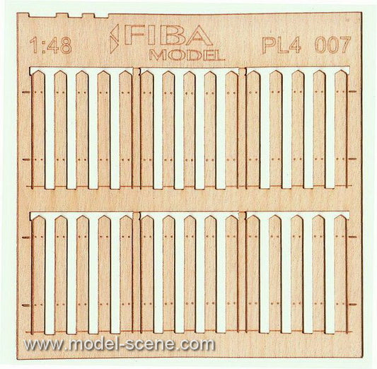 Model Scene - PL4-007 - Medium Gapped Narrow Wooden Stockade Fence
