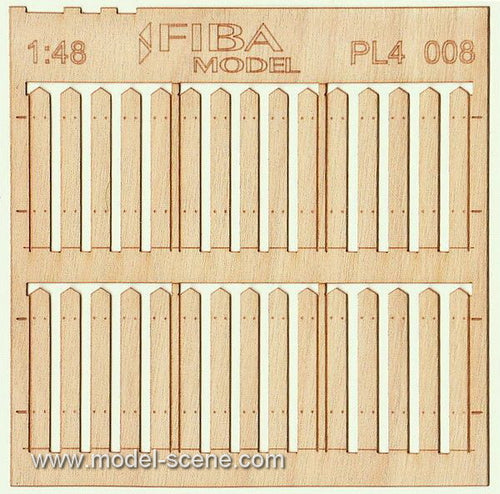 Model Scene - PL4-008 - Medium Gapped Wooden Stockade Fence I