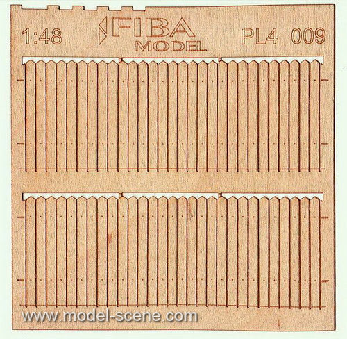 Model Scene - PL4-009 - Medium Gapped Wooden Stockade Fence II