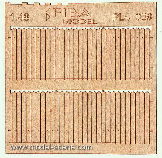 Model Scene - PL4-009 - Medium Gapped Wooden Stockade Fence II