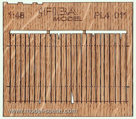 Model Scene - PL4-011 - Medium Damaged Wooden Fence I
