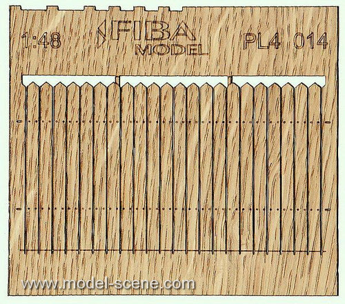 Model Scene - PL4-014 - Medium Wooden Stockade Fence III