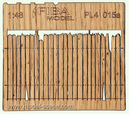 Model Scene - PL4-015 - Medium Damaged Wooden Fence II