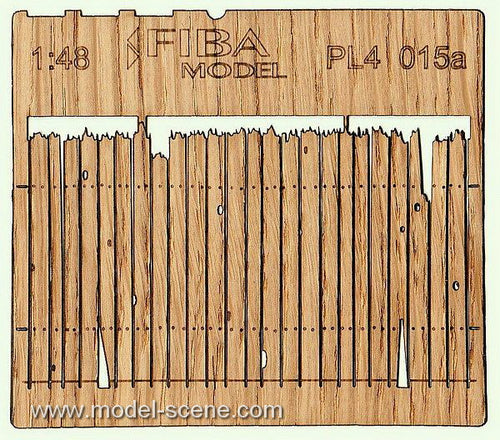 Model Scene - PL4-015 - Medium Damaged Wooden Fence II