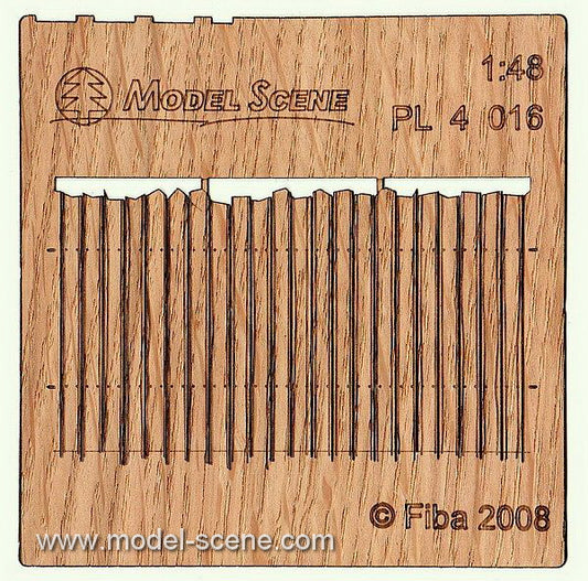 Model Scene - PL4-016 - Medium Irregular Wooden Fence I