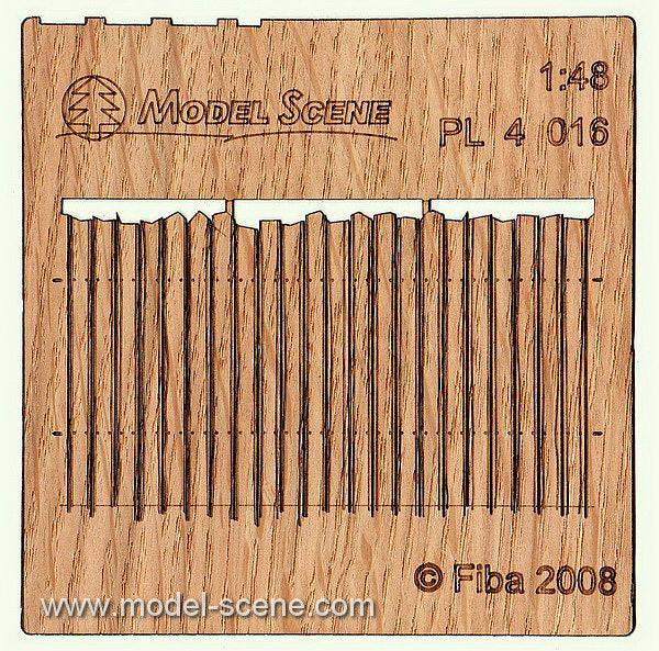 Model Scene - PL4-016 - Medium Irregular Wooden Fence I