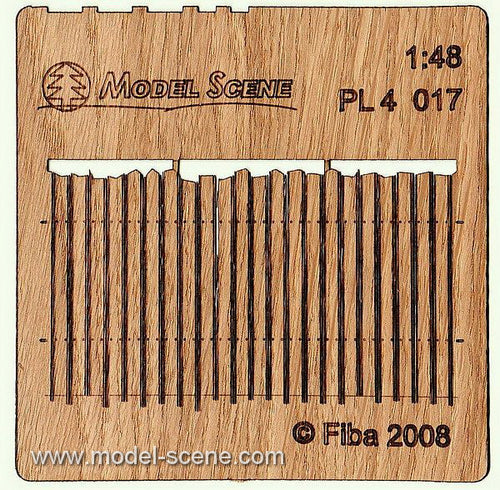 Model Scene - PL4-017 - Medium Irregular Wooden Fence II
