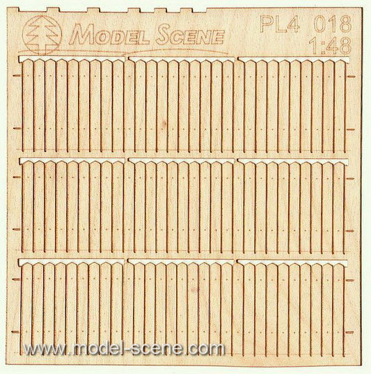 Model Scene - PL4-018 - Medium Short Wooden Picket Fence