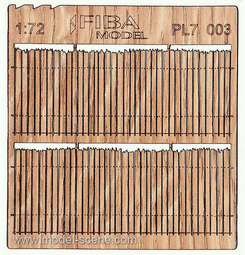 Model Scene - PL7-003 - Rough Cut Wooden Fence II