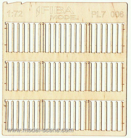 Model Scene - PL7-006 - Gapped Narrow Wooden Picket Fence