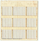 Model Scene - PL7-006 - Gapped Narrow Wooden Picket Fence