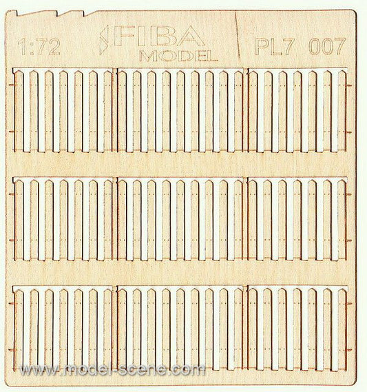 Model Scene - PL7-007 - Gapped Narrow Wooden Stockade Fence
