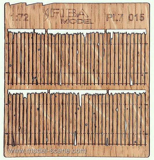 Model Scene - PL7-015 - Damaged Wooden Fence II