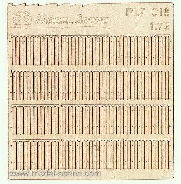 Model Scene - PL7-018 - Short Wooden Picket Fence