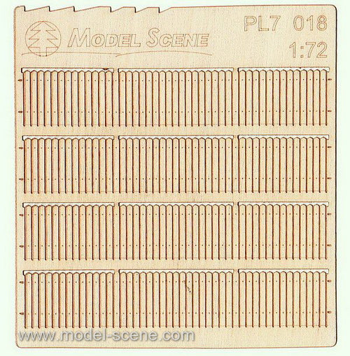 Model Scene - PL7-018 - Short Wooden Picket Fence