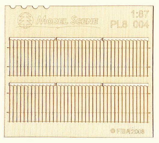 Model Scene - PL8-004 - Small Saw Tooth Wooden Fence