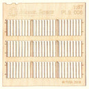 Model Scene - PL8-006 - Small Gapped Narrow Wooden Picket Fence