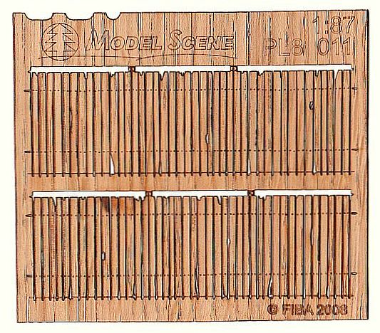 Model Scene - PL8-011 - Small Damaged Wooden Fence I