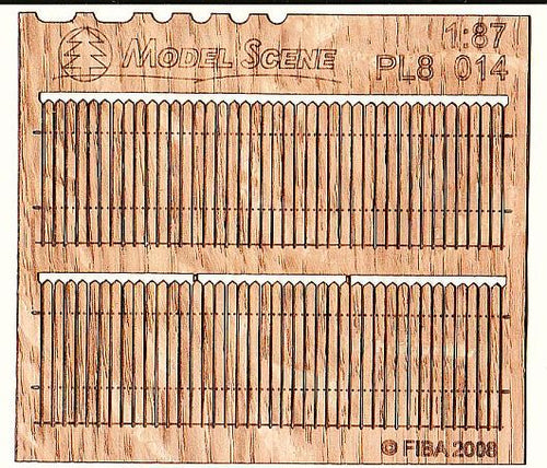Model Scene - PL8-014 - Small Wooden Stockade Fence III