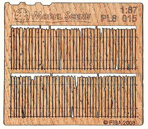 Model Scene - PL8-015 - Small Damaged Wooden Fence II