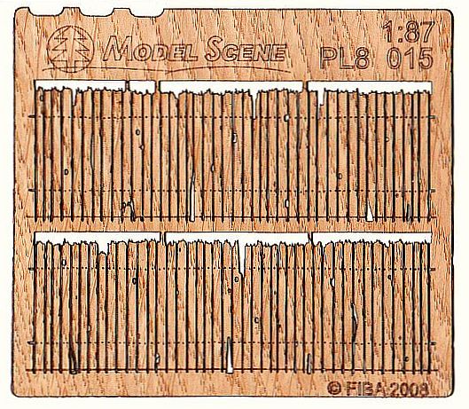Model Scene - PL8-015 - Small Damaged Wooden Fence II