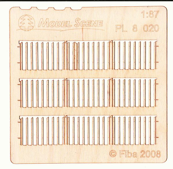 Model Scene - PL8-020 - Small Gapped Fence Boards