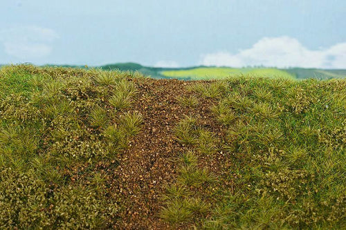 Model Scene - F541 - Grass Mat with Dirt Track in Spring (18x28cm)