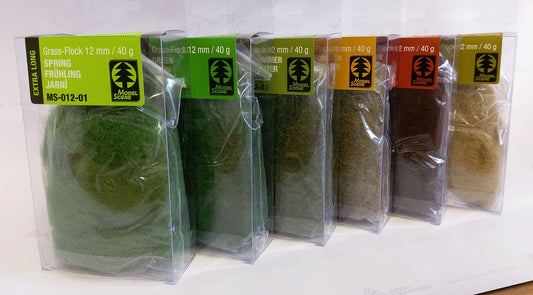 Model Scene - 012-01 - 12mm Light Green Grass Flock in Spring (50g)