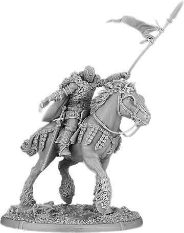 Penda the Bloody-Handed, Warrior-King of Mierce on Horse with Wolf Helm