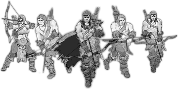Qaamak's Hunters, Tusk Hunter Unit (5x warriors w cmd)