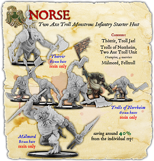 Norse Two Axe Troll Monstrous Infantry Starter Host